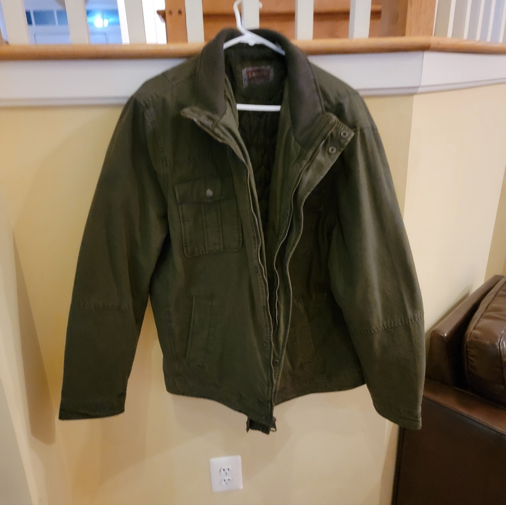 Signature by Levi Strauss Men's Olive Green Military Jacket